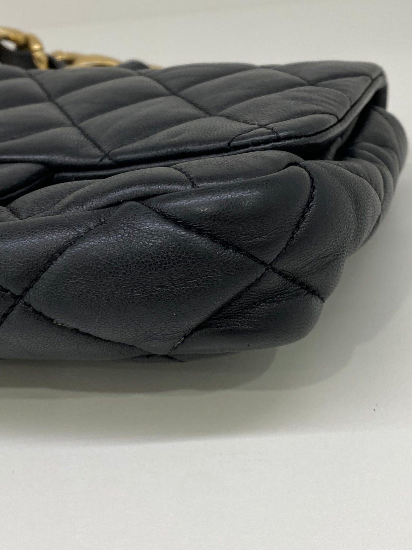 Chanel Square Shoulder Bag Black GHW (microchip)
