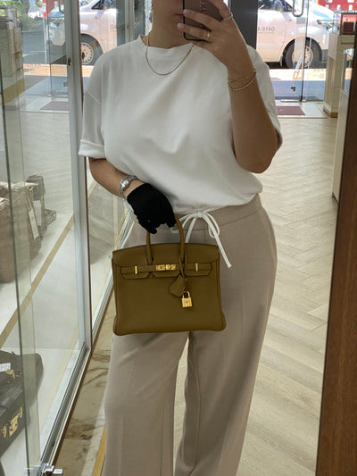 Hermes Birkin 25 Retourne Togo Bronze Dore GHW