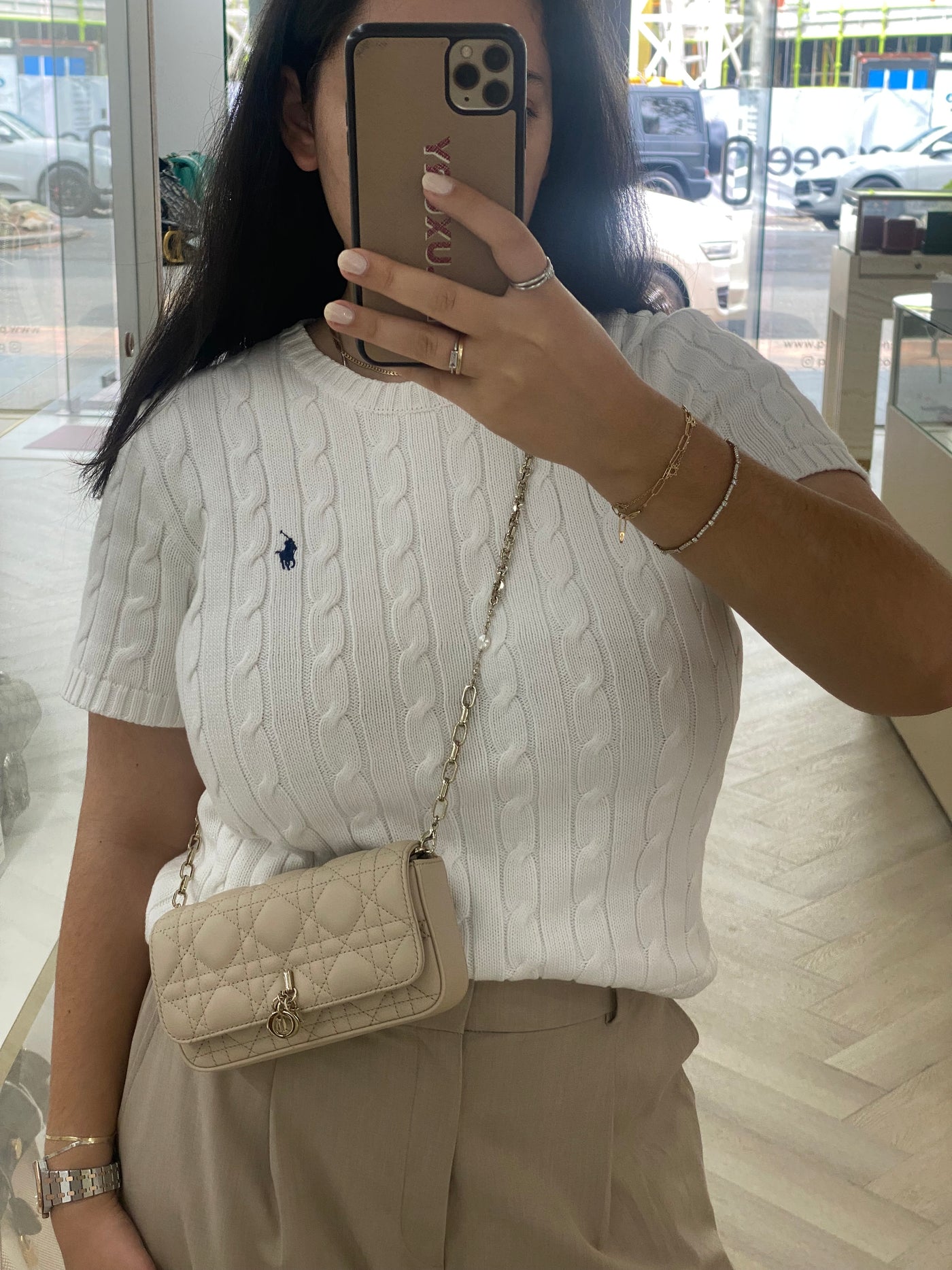 Dior My Dior Talk Phone Pouch Beige