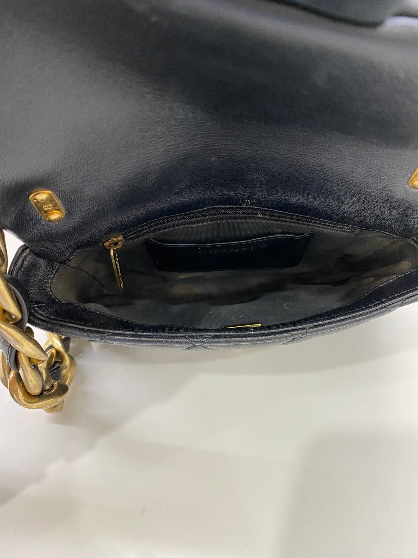 Chanel Square Shoulder Bag Black GHW (microchip)