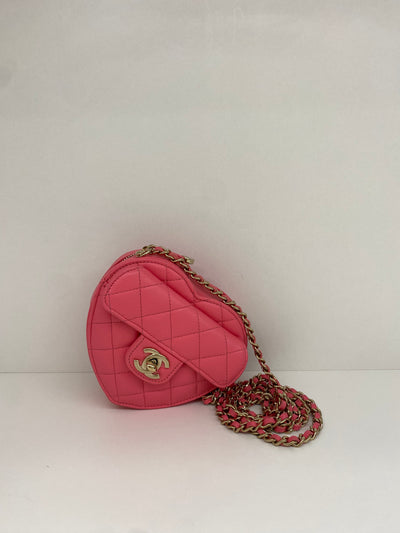 Chanel Heart Bag Small Pink