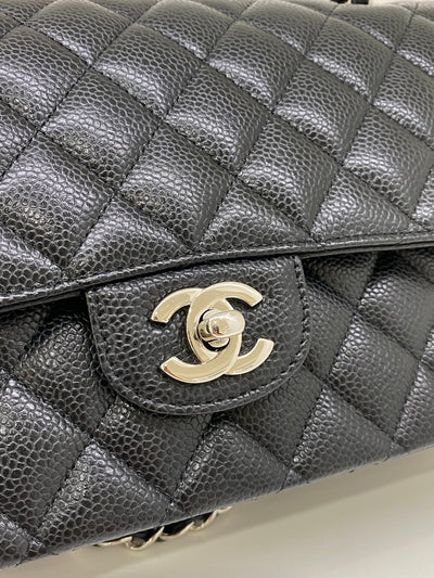 Chanel Classic Flap Medium Black Caviar SHW