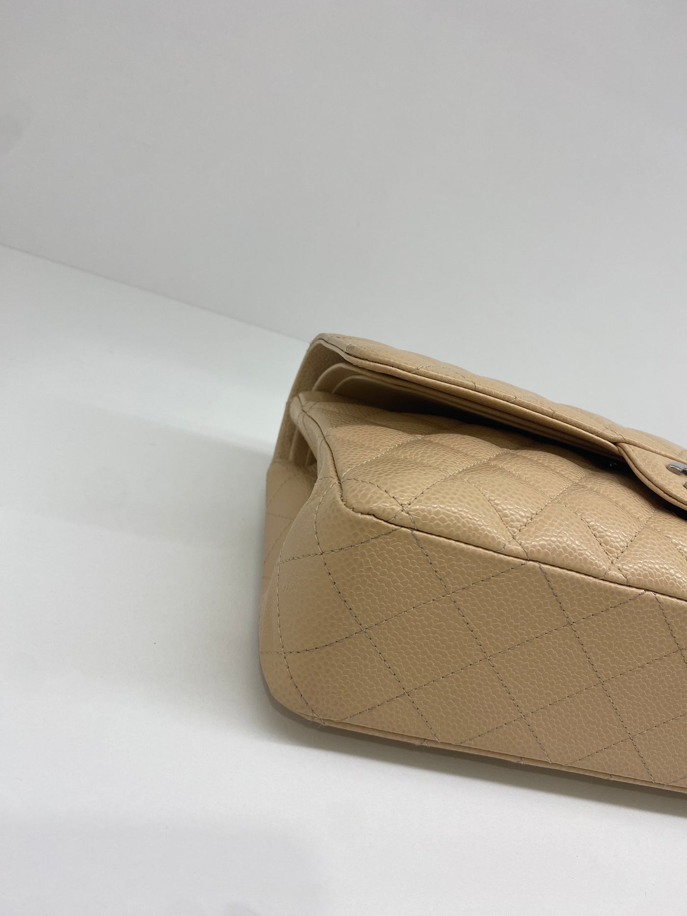 Chanel Classic Flap Medium - Beige SHW (microchipped)