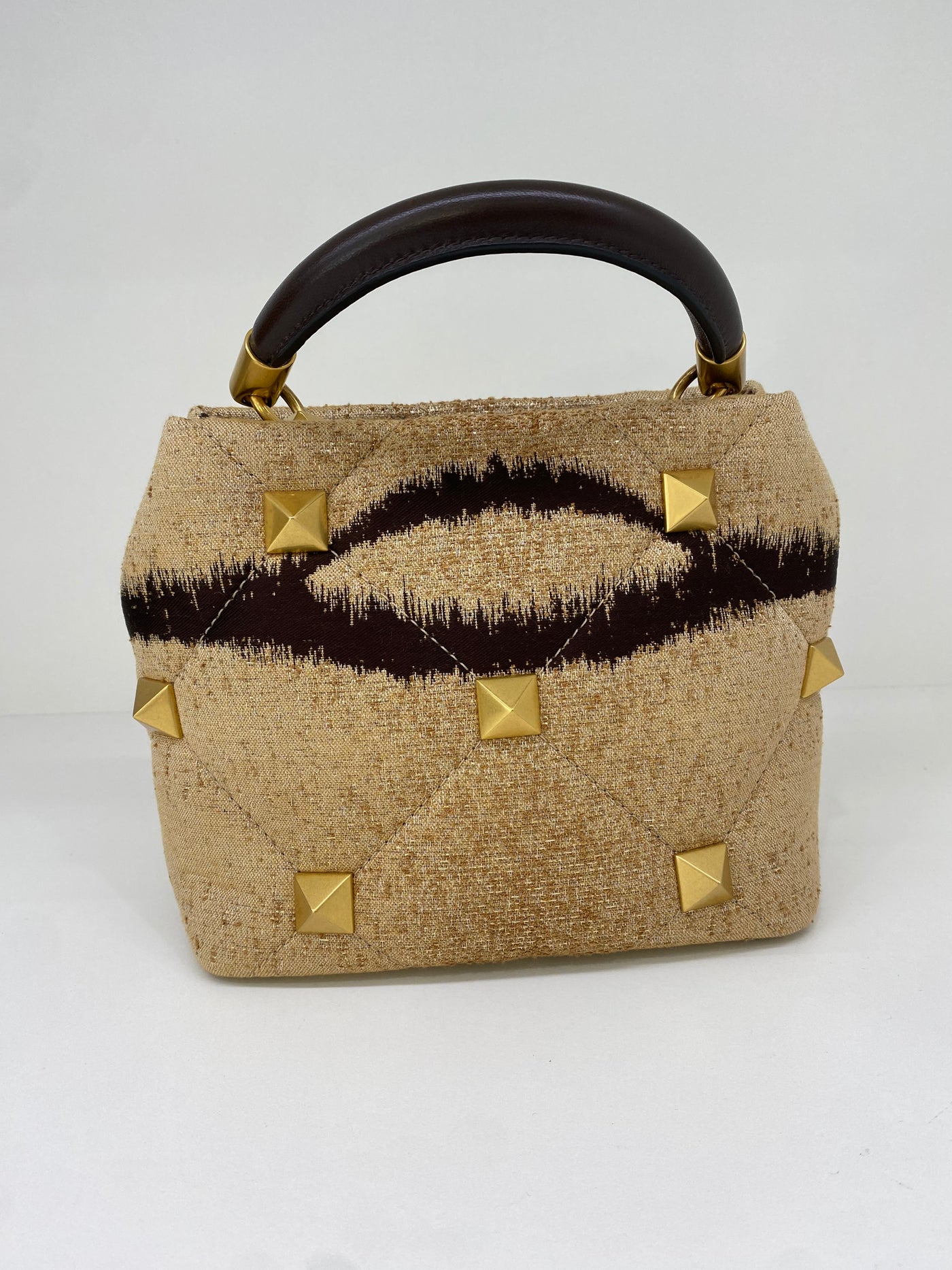 Valentino Roman Stud The Handle Small Canvas