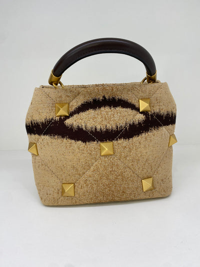 Valentino Roman Stud The Handle Small Canvas