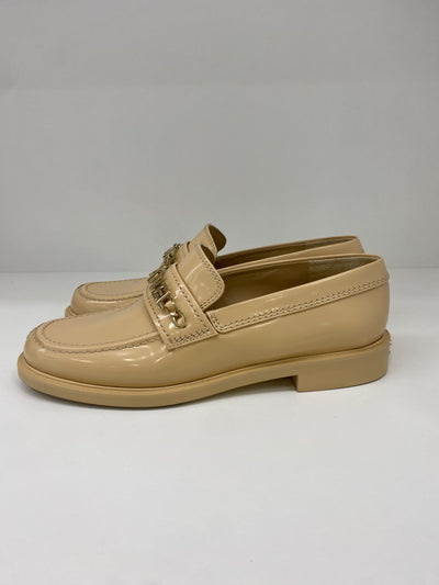 Chanel Beige Leather Moccasians 40C