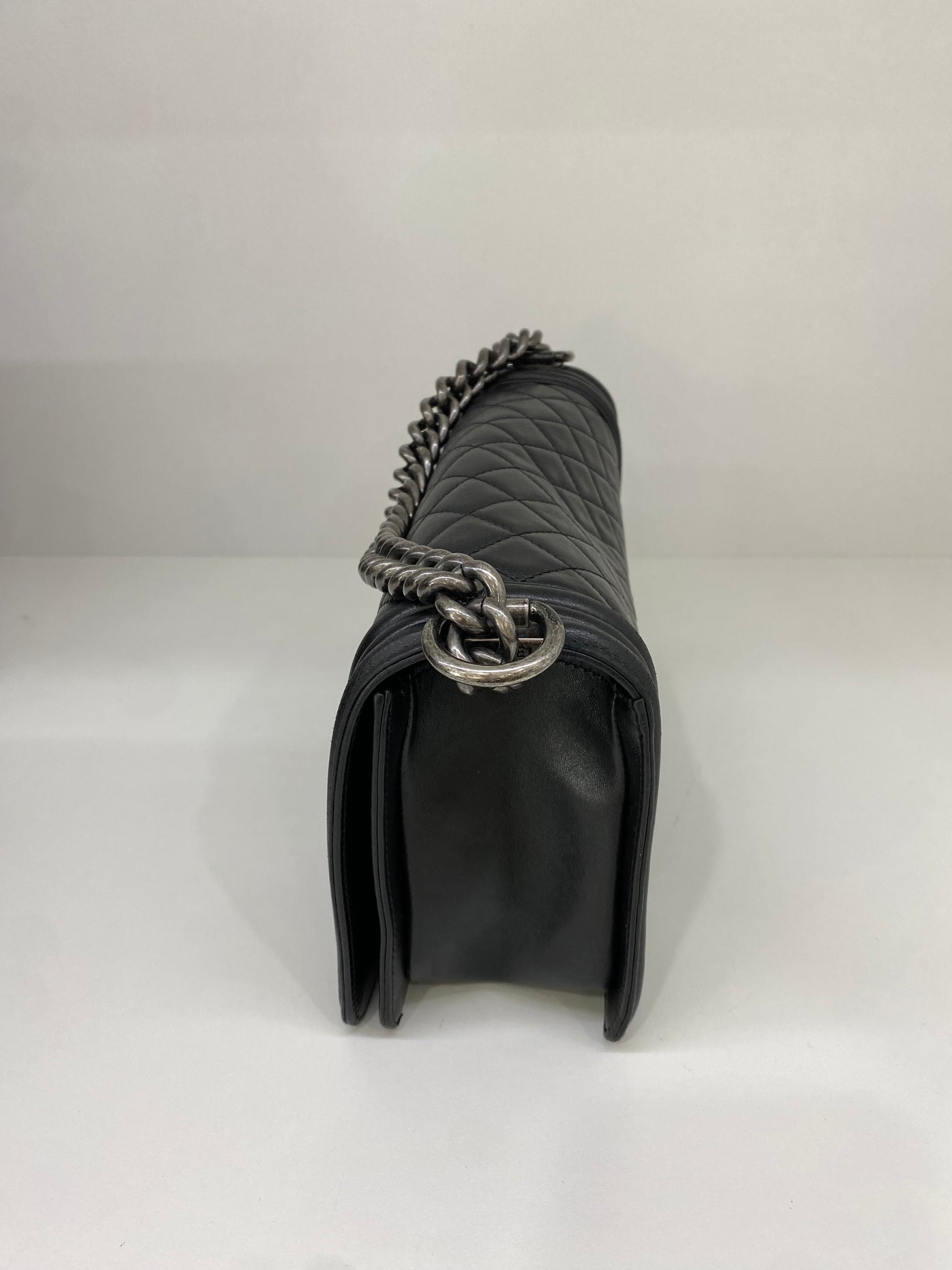 Chanel Boy Bag Black Lambskin SHW