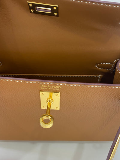 Hermes Mini Kelly Gold GHW