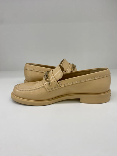 Chanel Beige Leather Moccasians 40C