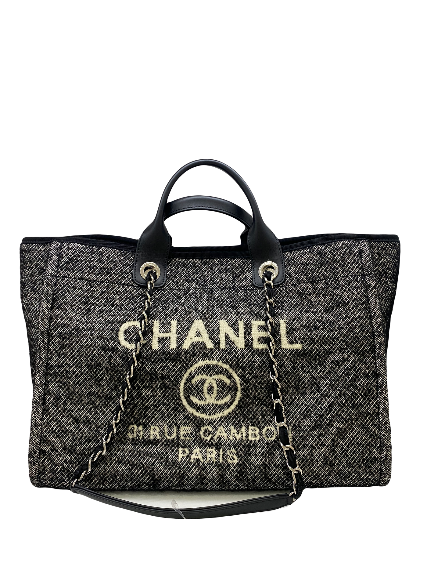 Chanel Deauville Black Large Tote