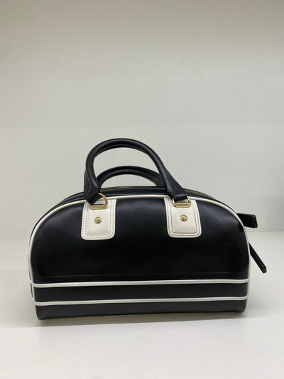 Christian Dior Bowling Bag - White & Black