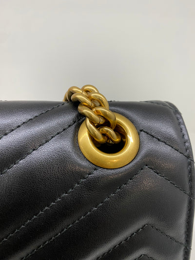Gucci Marmont Black Large GHW