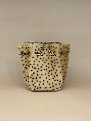 Chanel Cheetah Print Bucket Bag GHW