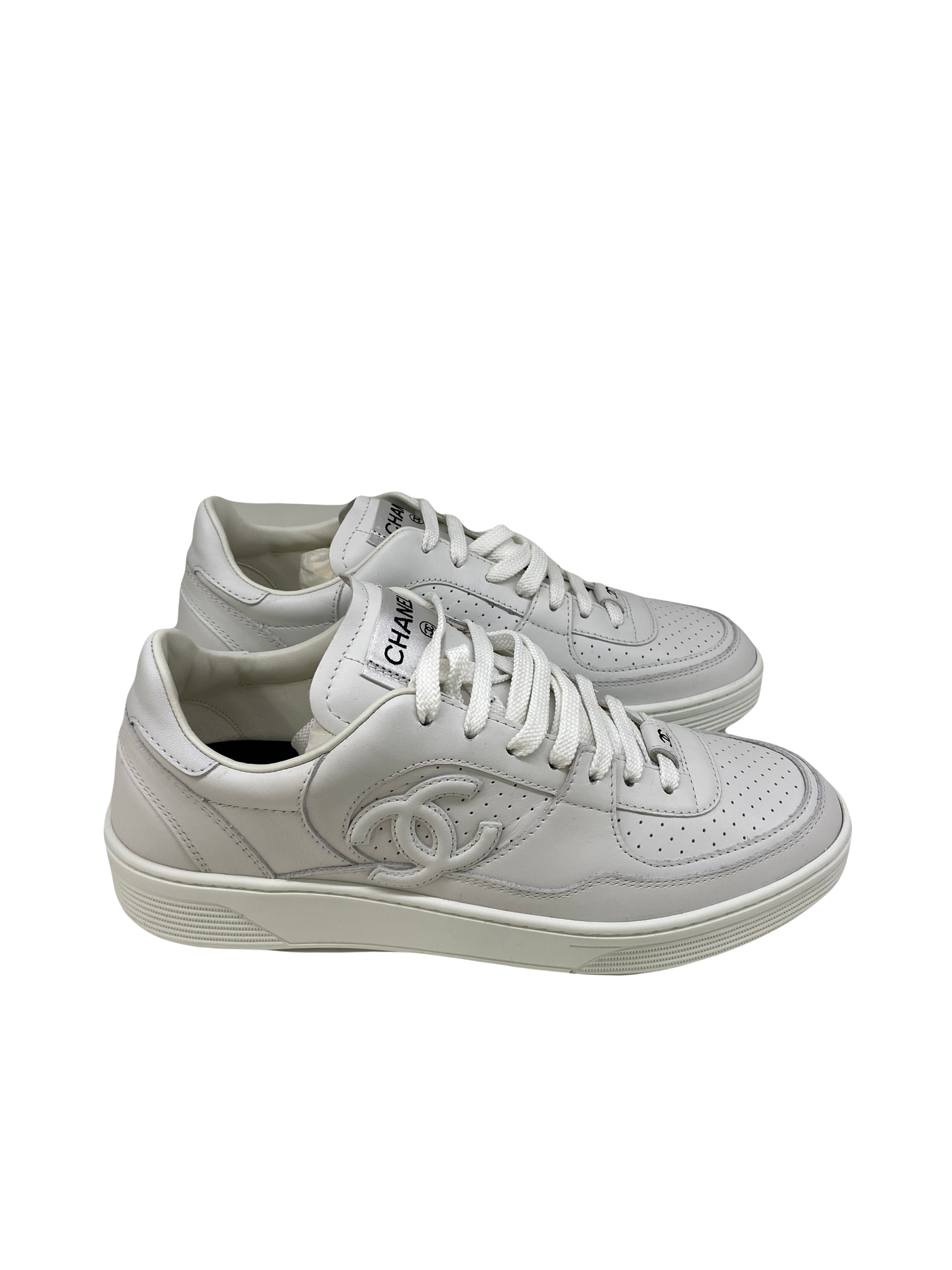 Chanel White Sneakers - Size 40