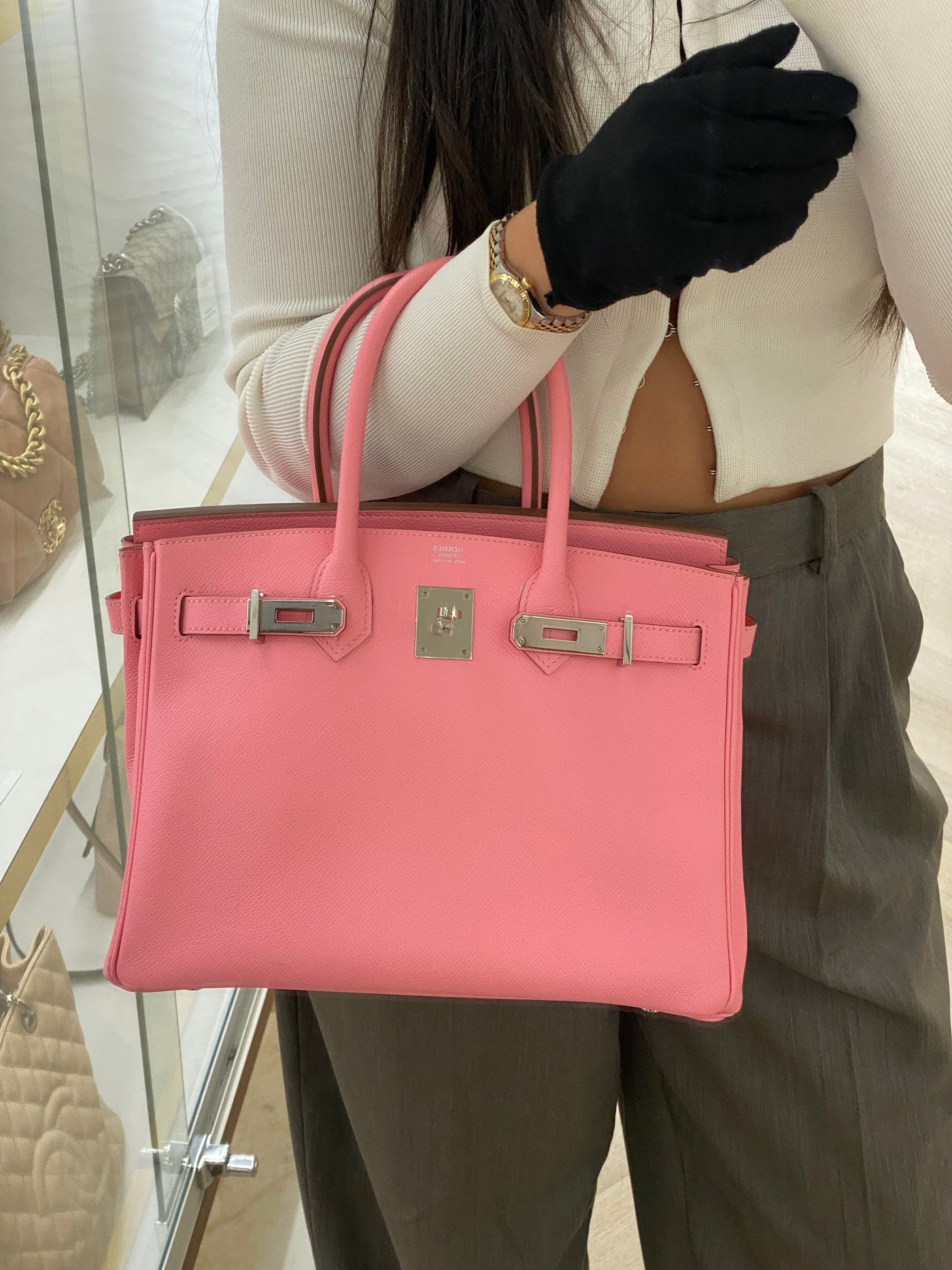 Hermes Birkin 30 Rose Confetti PHW