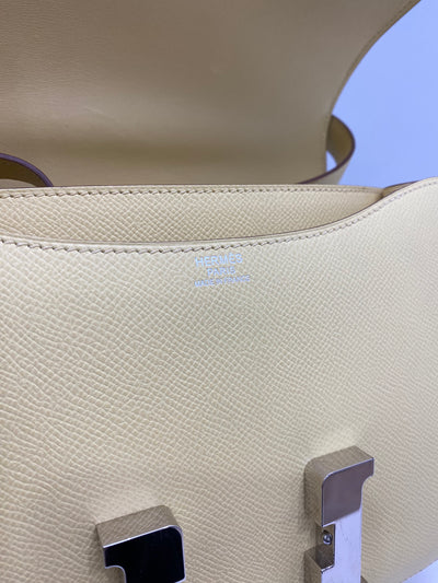 Hermes Constance 24 Jaune Poussin Epsom PHW