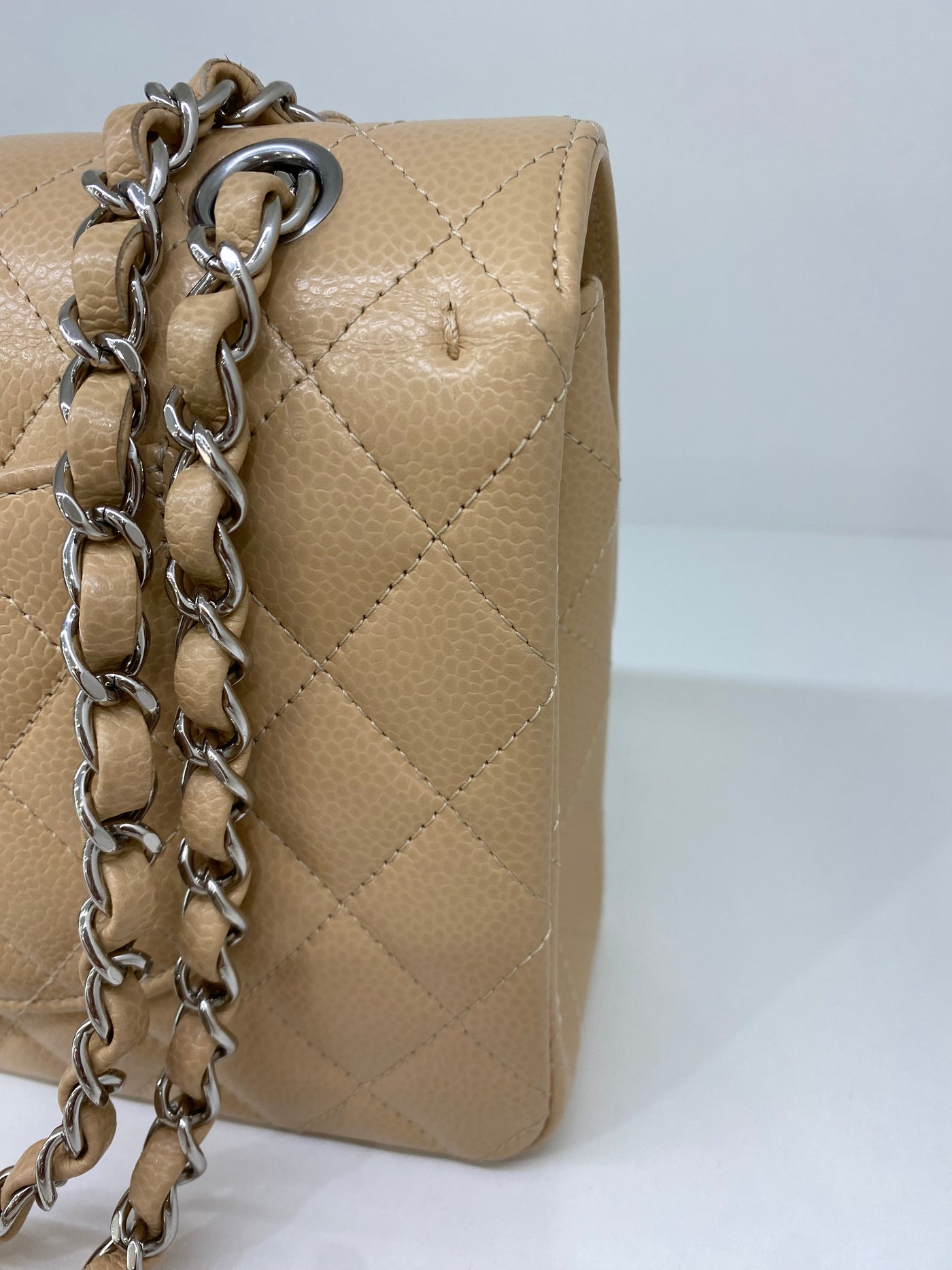 Chanel Classic Flap Medium Beige SHW