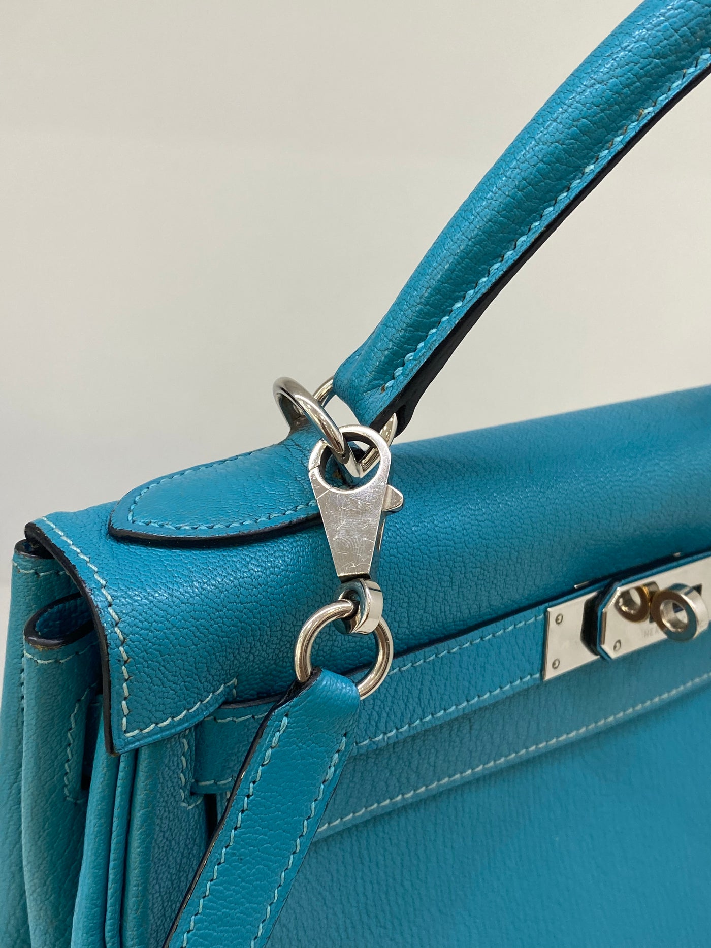 Hermes Kelly Blue Jean 28 PHW