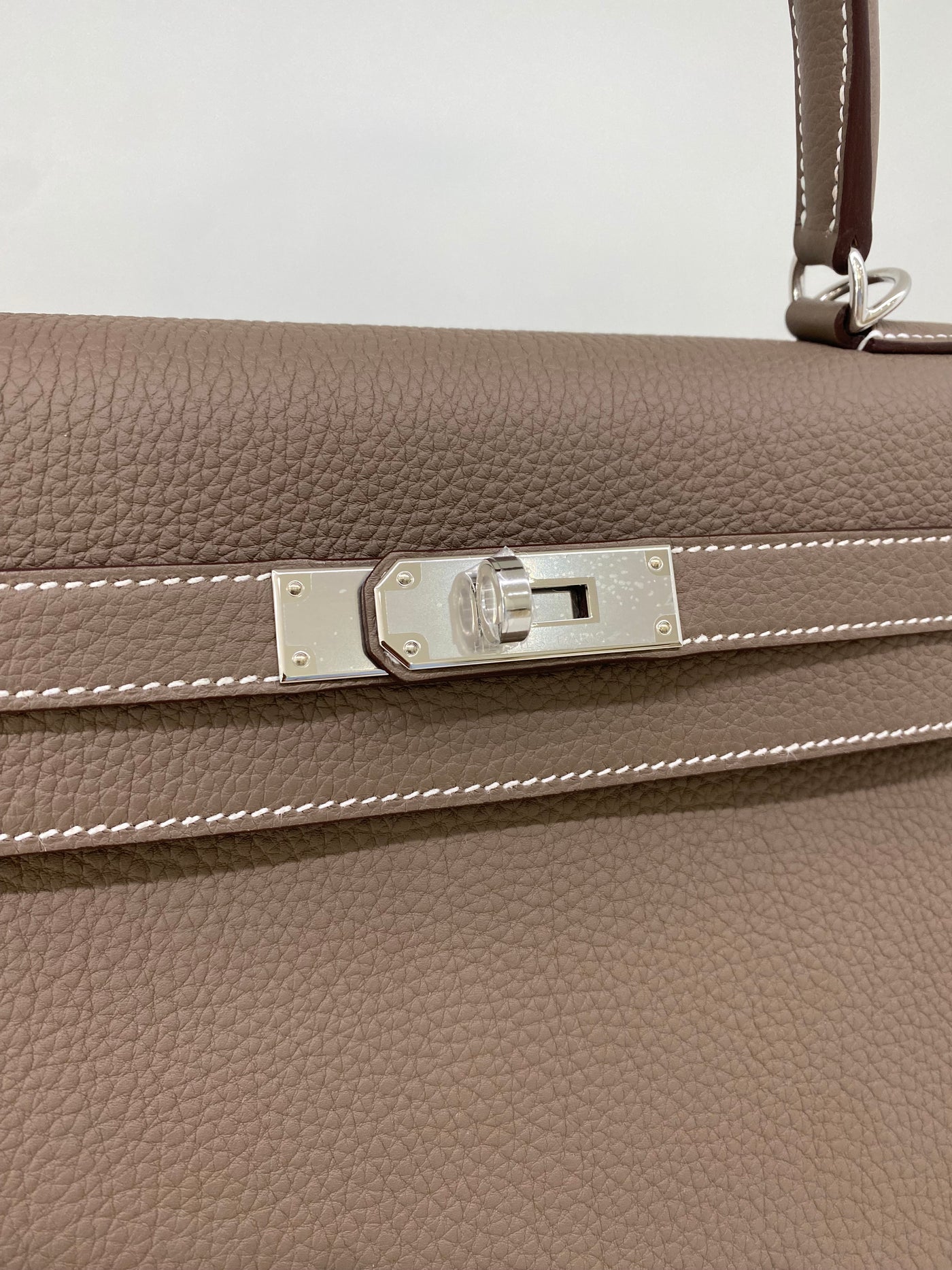 Hermès Kelly 35 Retourne Togo Etoupe PHW