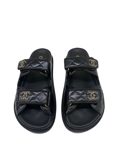 Copy of Chanel Dad Sandal Slide Black - Size 35