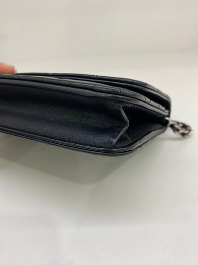 Chanel WOC Lambskin Black SHW