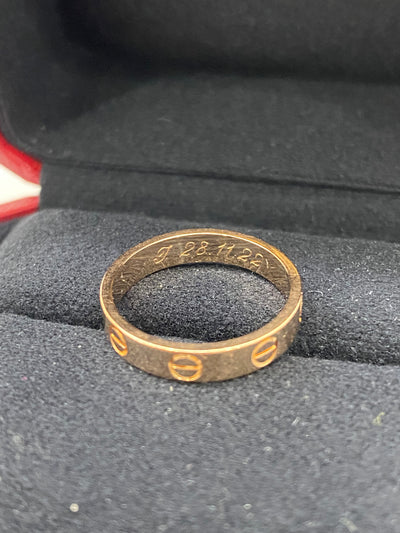 Cartier Love Ring Rose Gold Size 51 (Engraving)