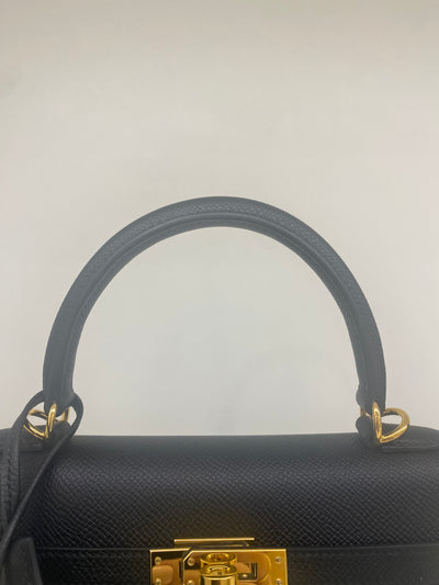 Hermes Kelly 25 - Black GHW (U Stamp)