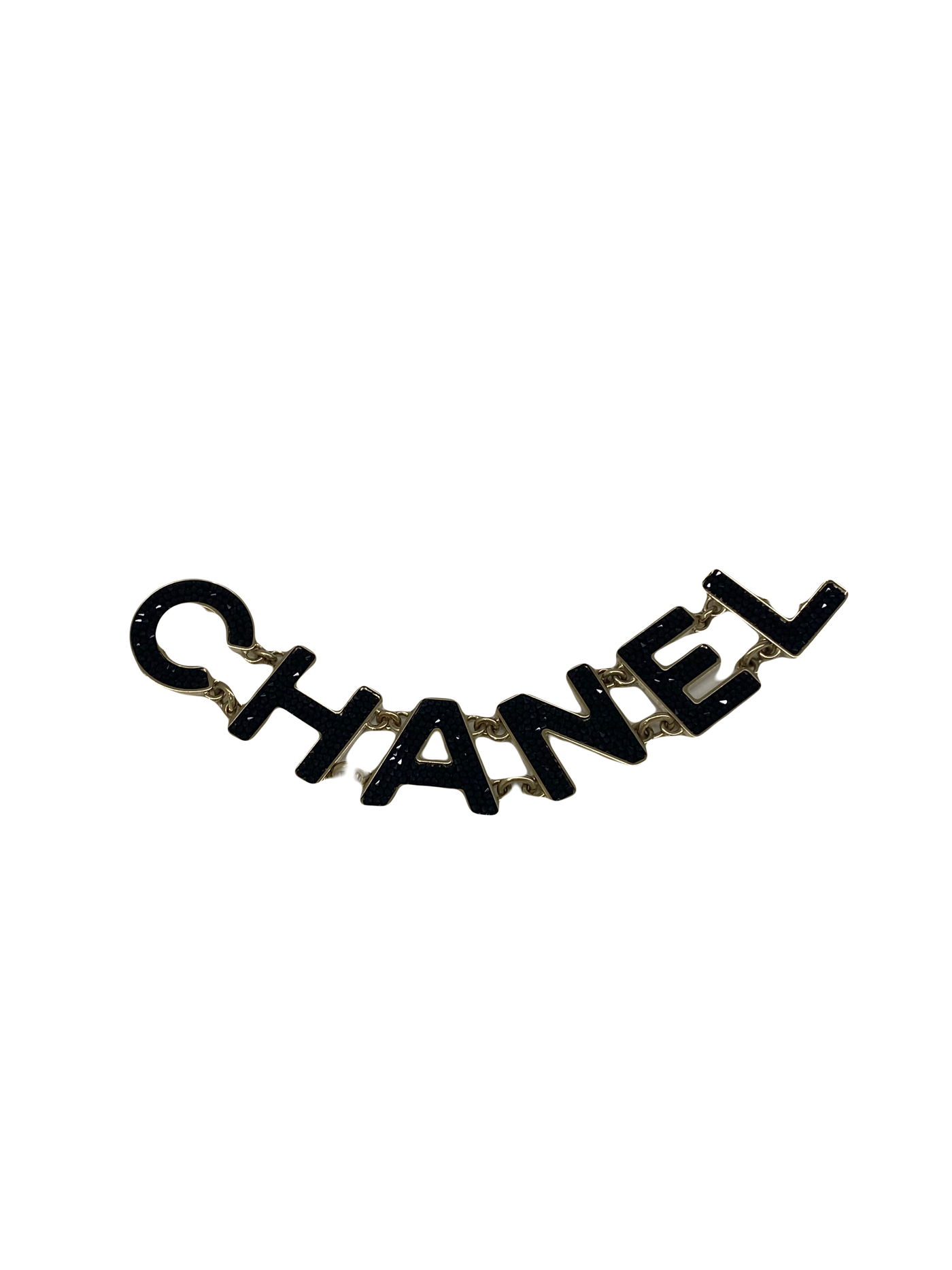 Chanel Black Diamanté Brooch