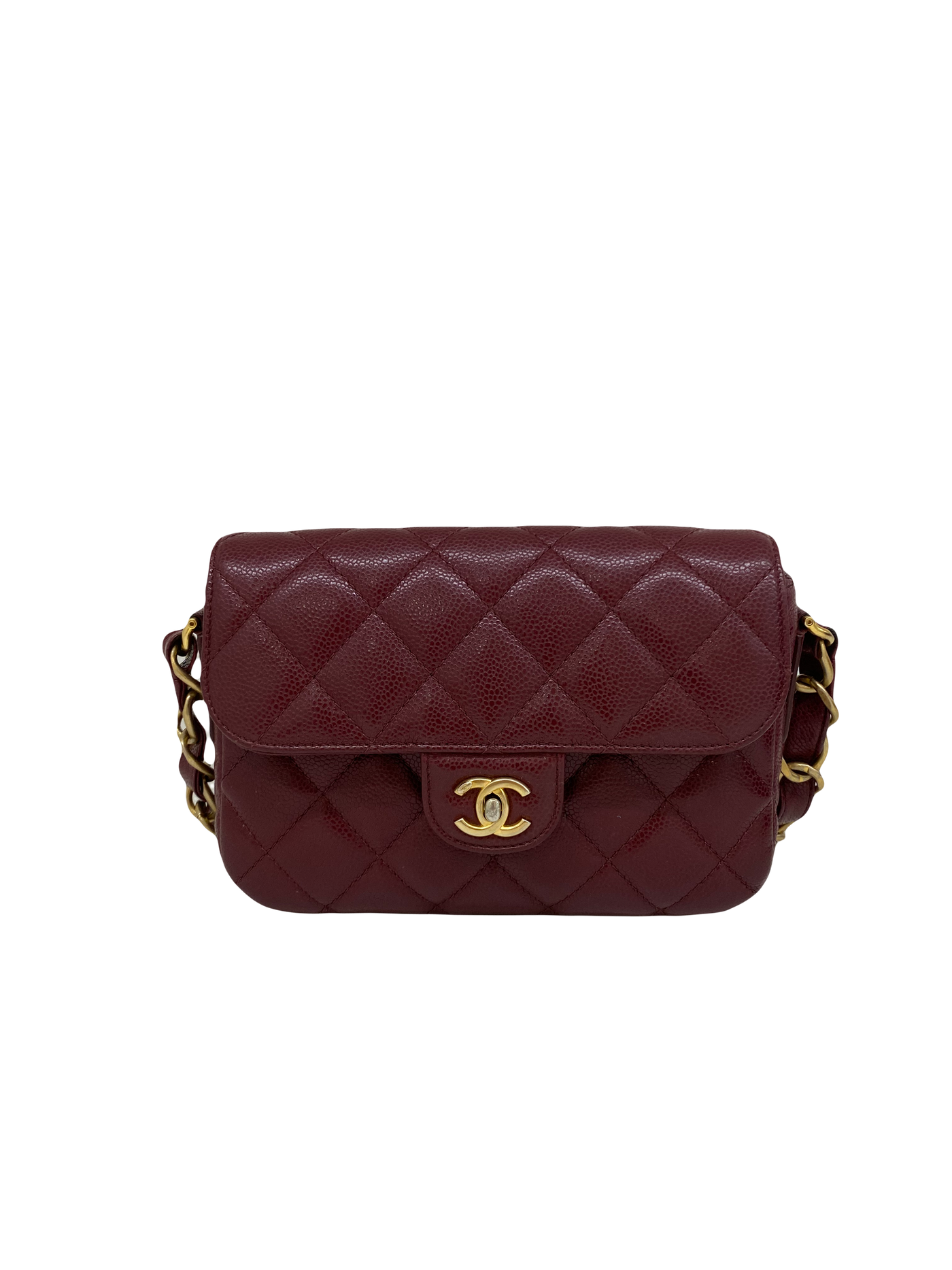 Chanel Small Flap Burgundy Caviar GHW