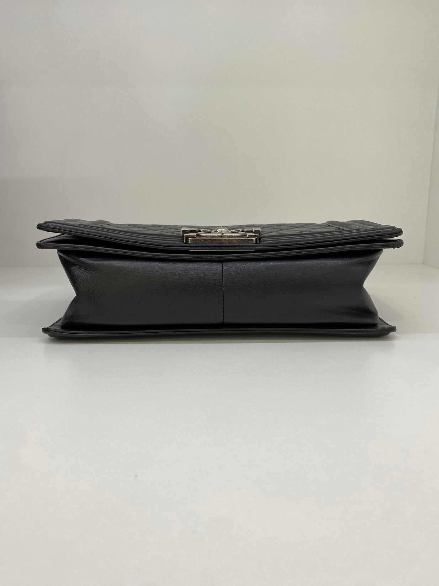 Chanel Boy Bag Black Lambskin SHW