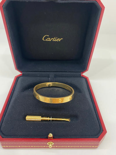 Cartier Love Bracelet Yellow Gold Size 17