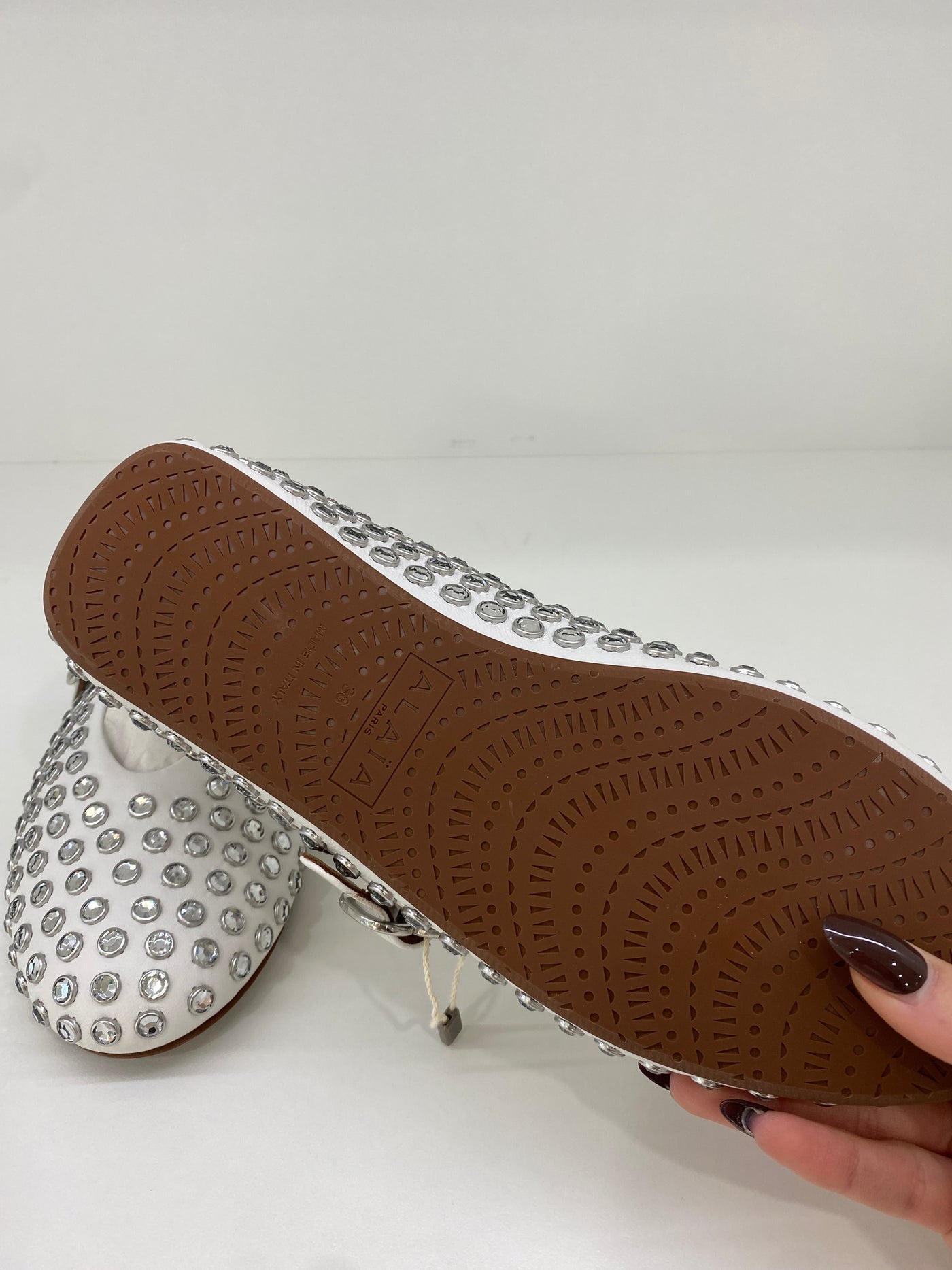 Alaia Ballet Flat White Size 38