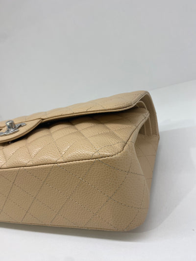 Chanel Classic Flap Medium - Beige SHW (microchipped)