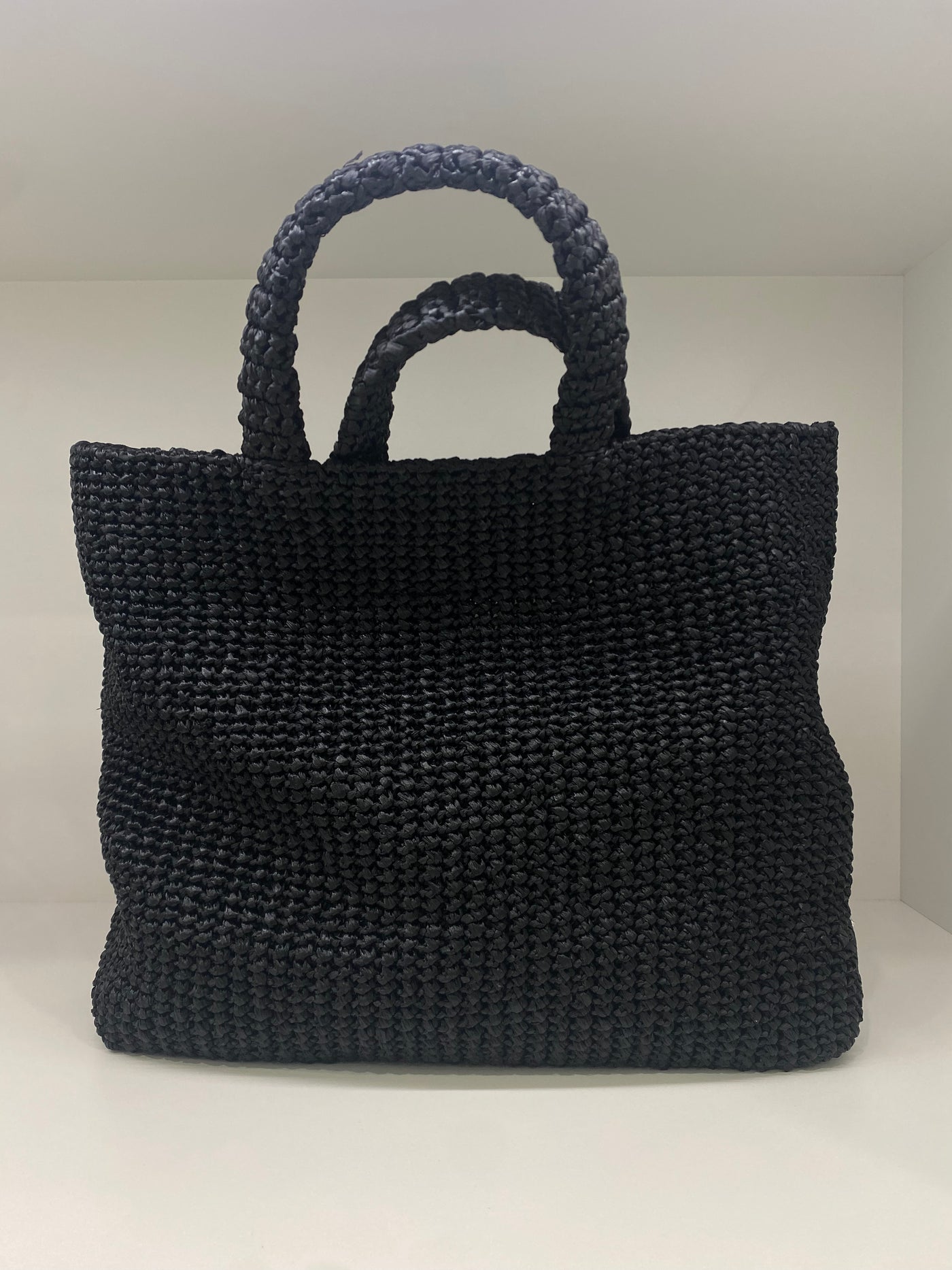 Prada Tote Black Raffia