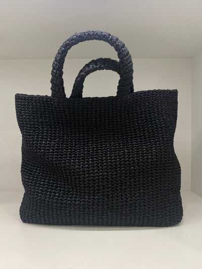 Prada Tote Black Raffia