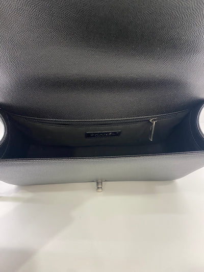 Chanel Boy Bag Black Large Caviar SHW