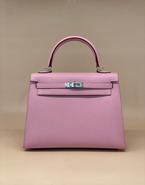 Hermes Kelly 25 Epsom Sellier Mauve Sylvester PHW