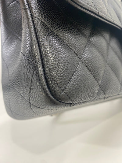 Chanel Large Jumbo Classic Flap Black - Black SHW Caviar Leather