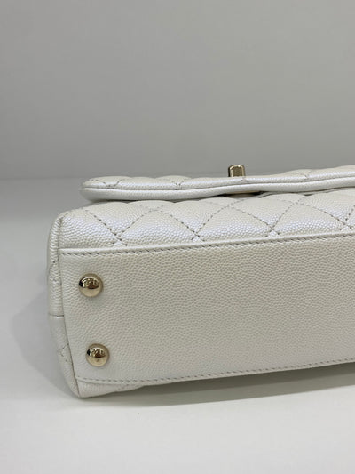 Chanel Coco Handle Extra Mini - White Iridescent