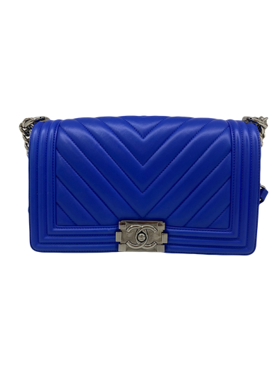 Chanel Boy Bag Medium - Electric Blue (series 24)