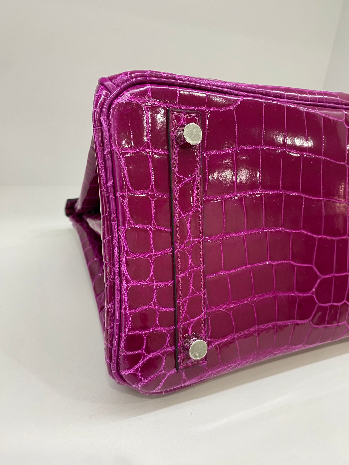 Hermes Birkin 30 Crocodile Niloticus Rose Pourpre PHW