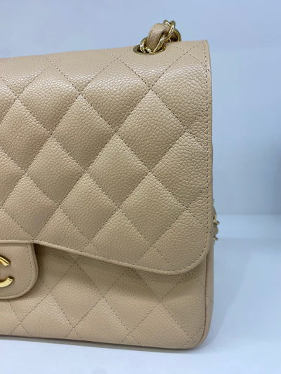 Chanel Classic Flap Jumbo Beige GHW