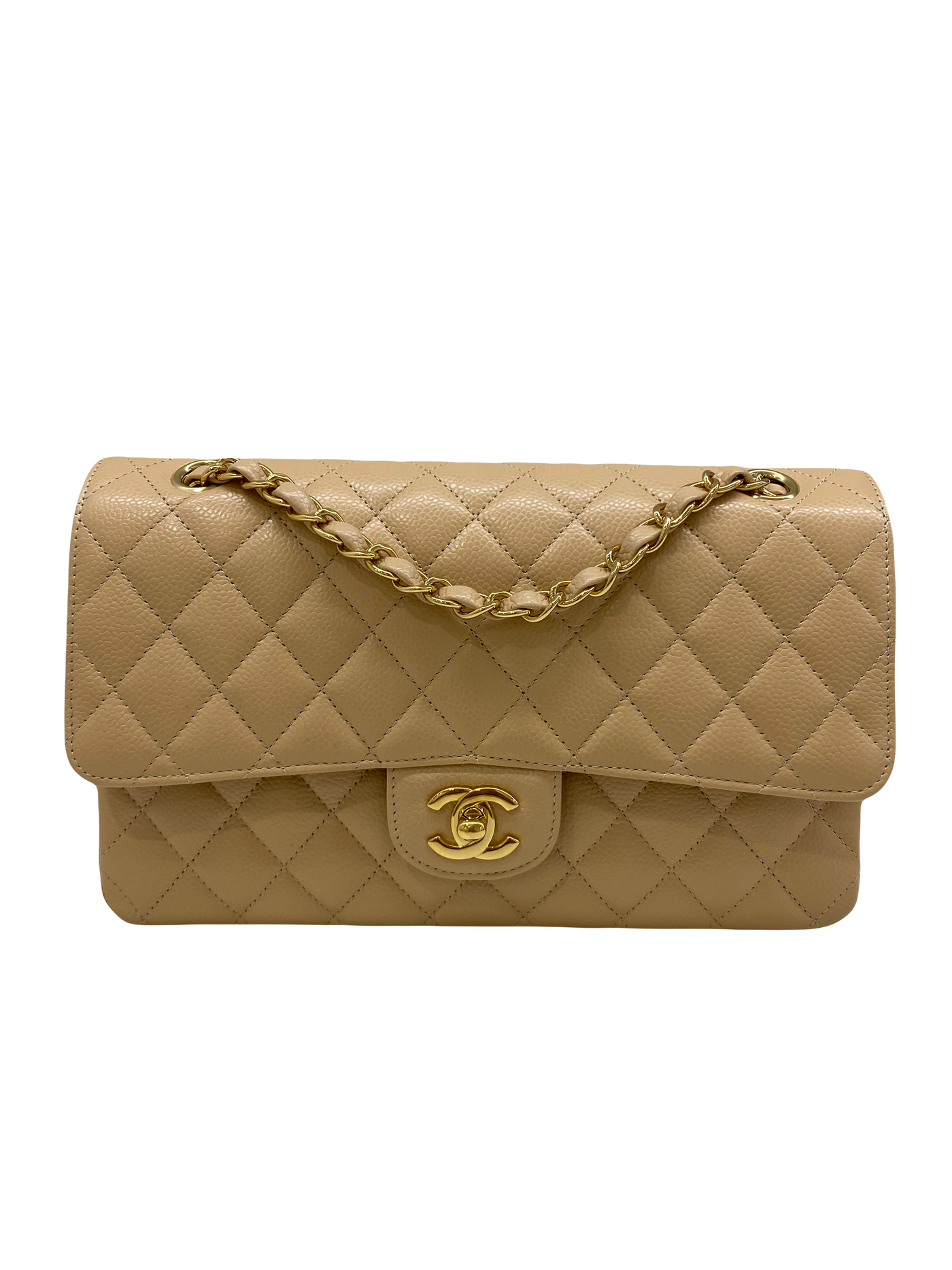 Chanel Classic Flap Medium Beige GHW