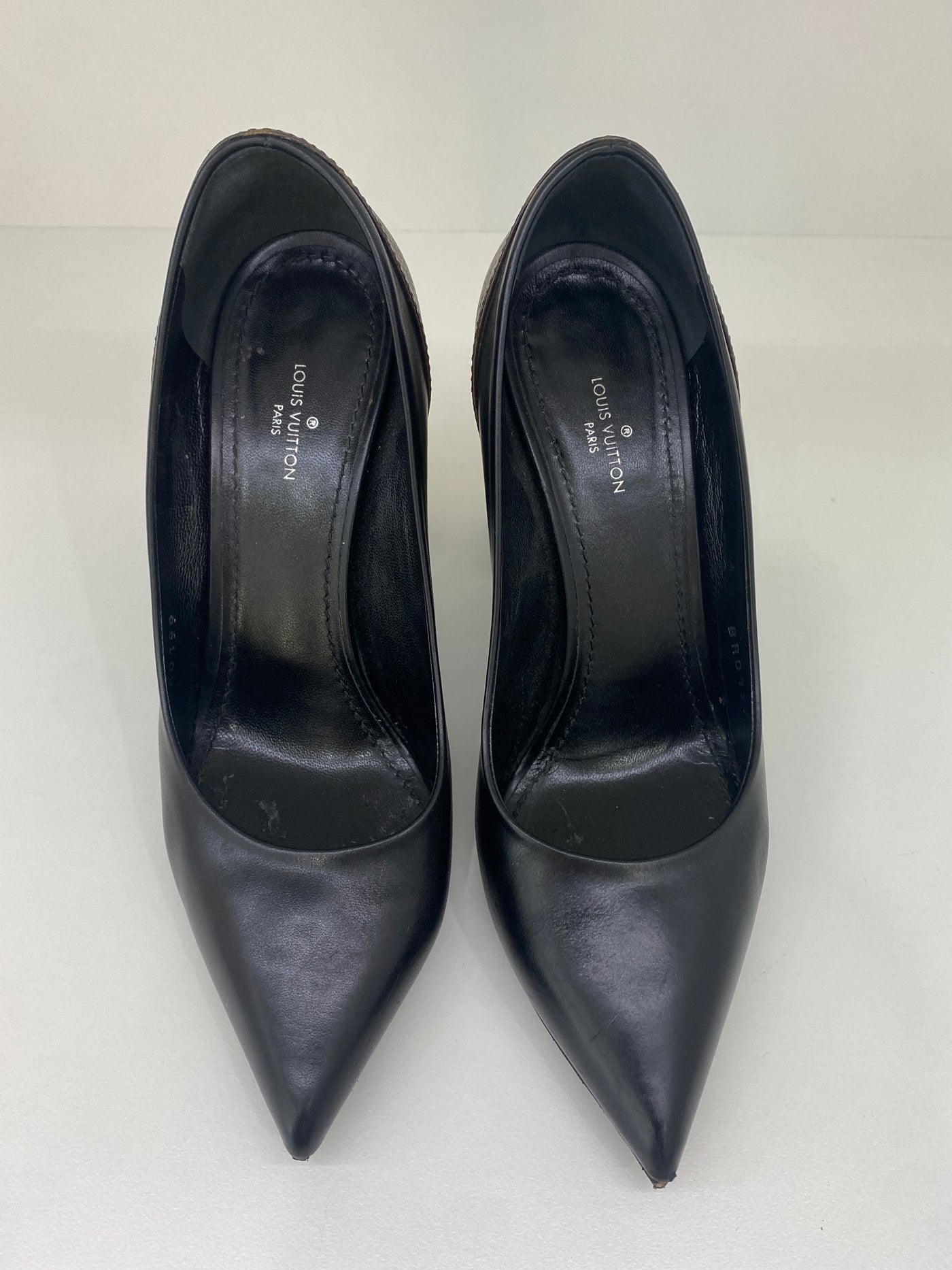 Louis Vuitton High Heels Black & Monogram 37
