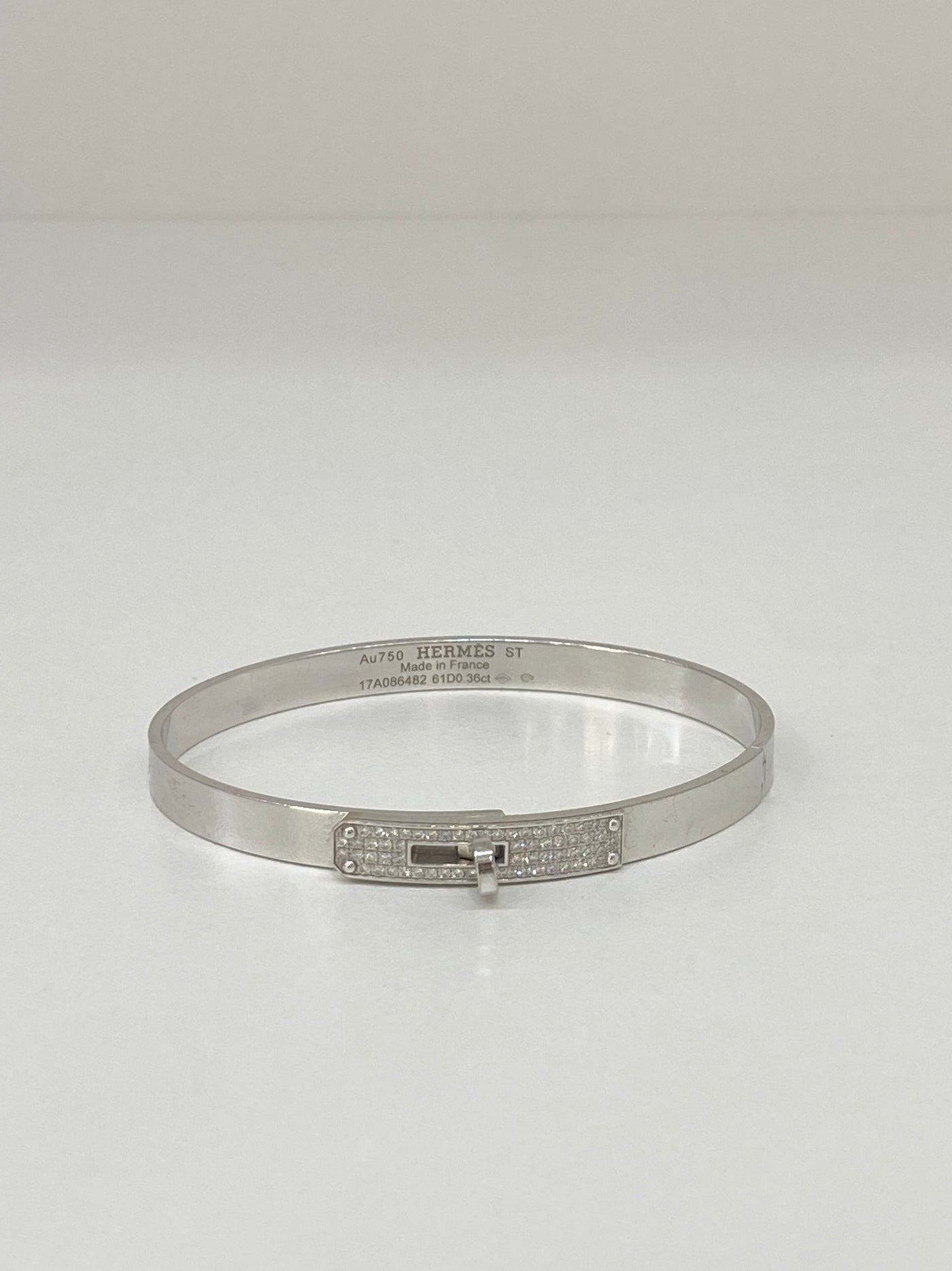 Hermes Kelly Bracelet White Gold with diamonds