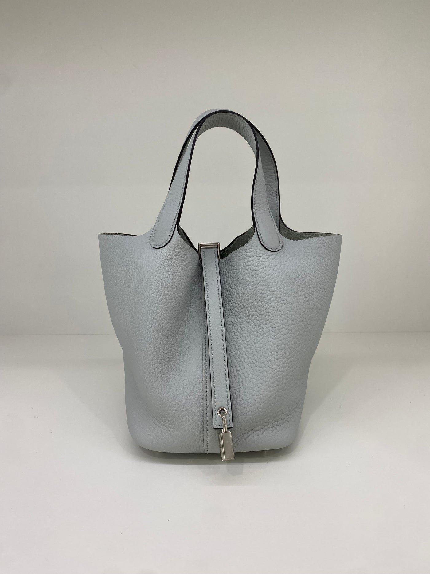 Hermes Picotin 18 Togo Bleu Pale PHW