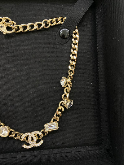 Chanel Chain Necklace with Diamonte