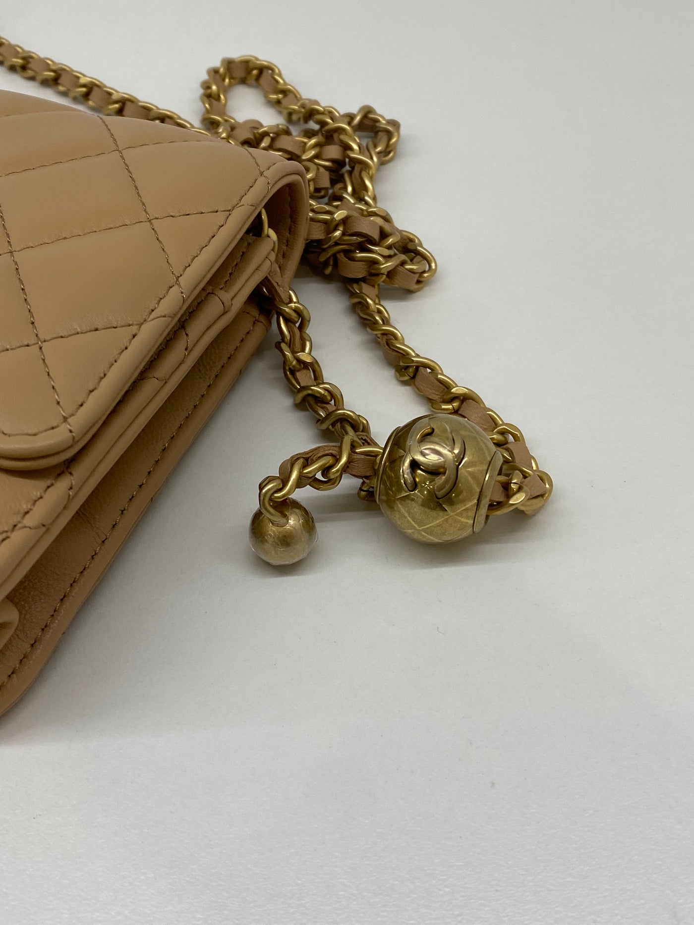 Chanel Beige Pearl WOC GHW