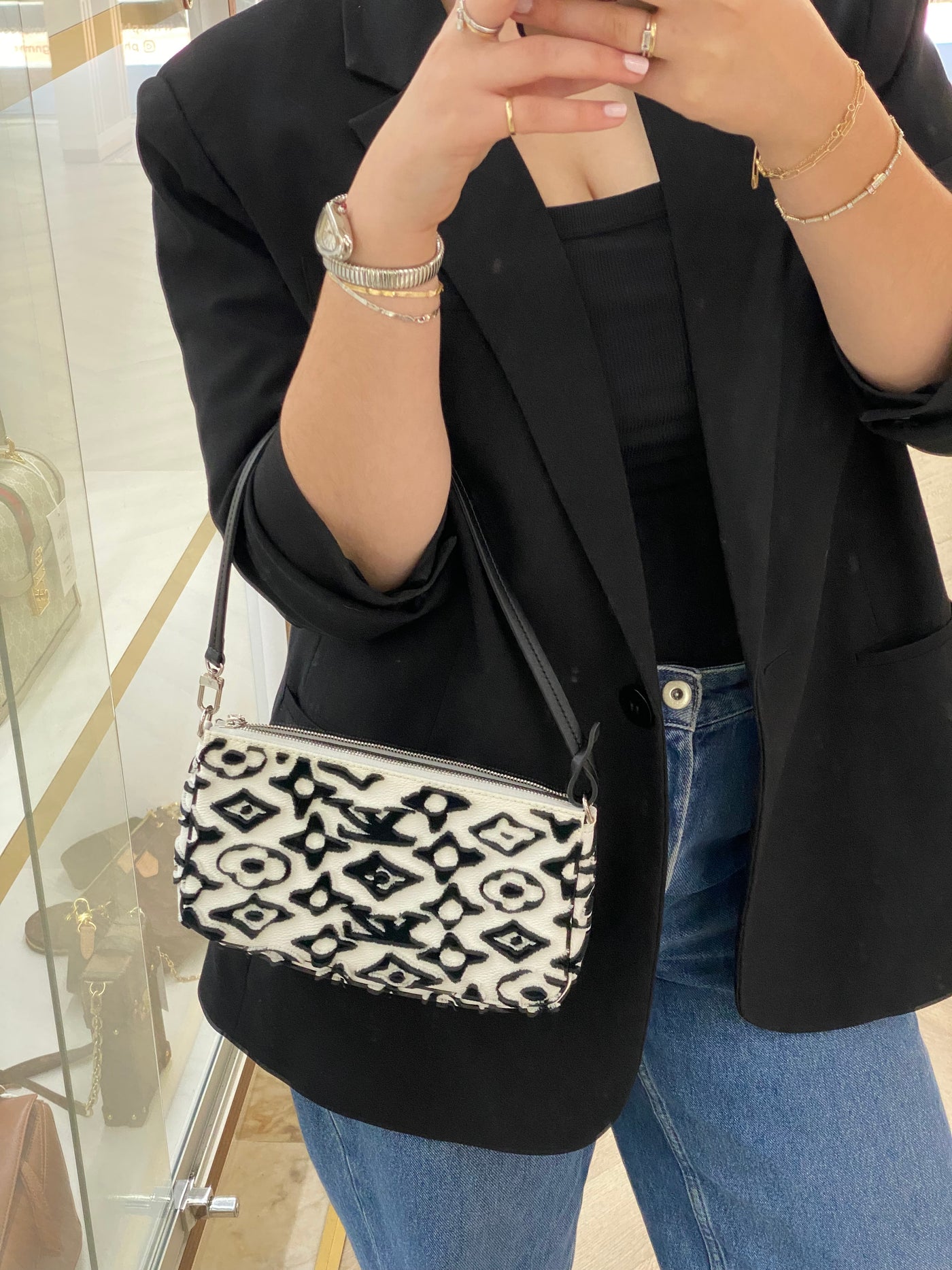 Louis Vuitton X Urs Fischer Pochette Black & White SHW