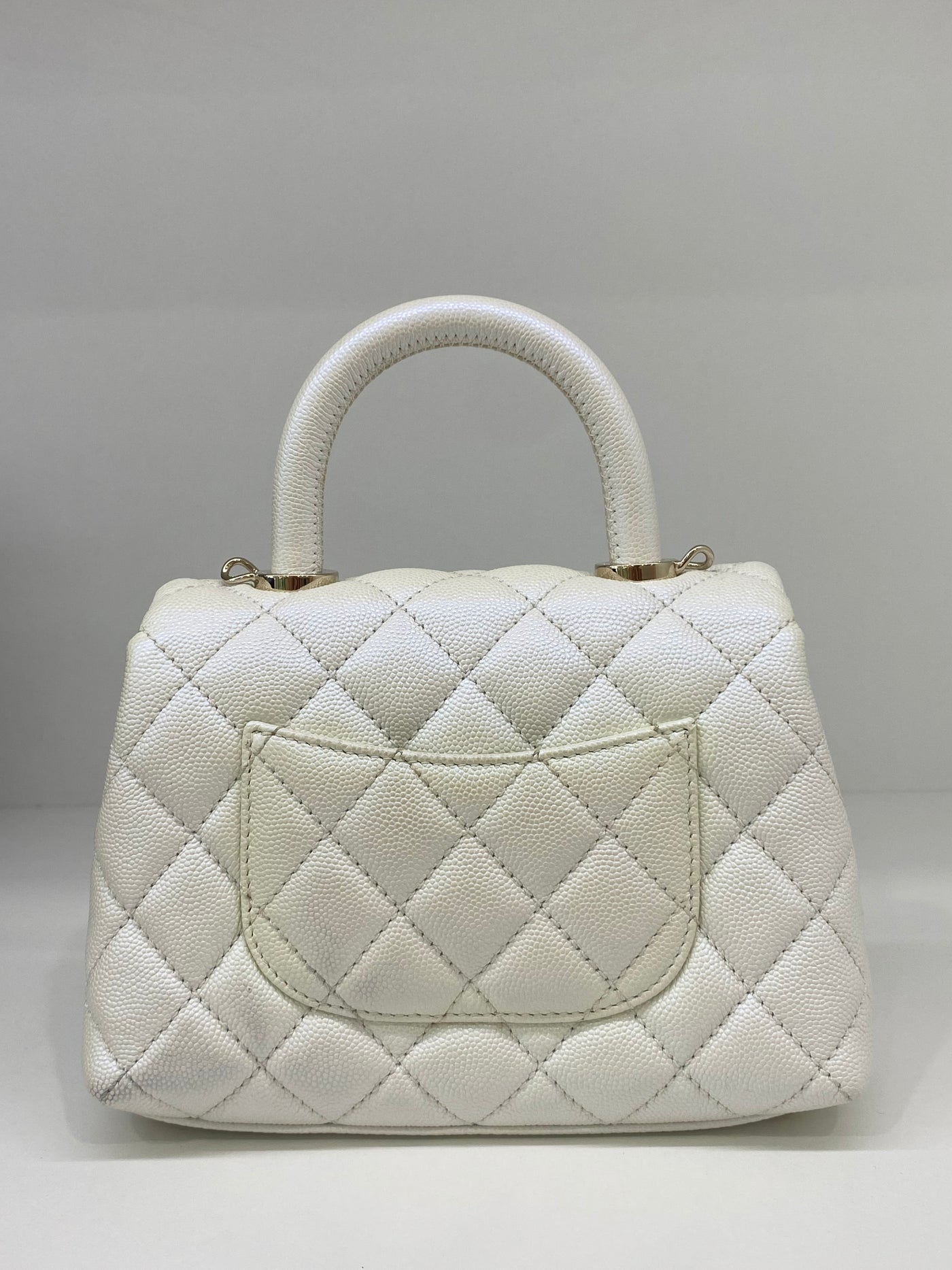 Chanel Coco Handle Extra Mini - White Iridescent